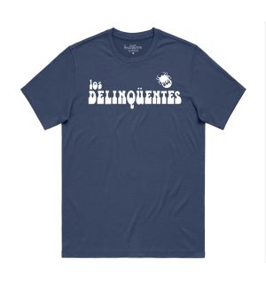 Camiseta Delinqüentes logo oeste azul