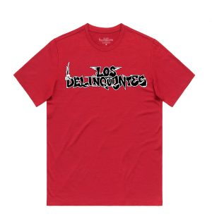 Camiseta Delinqüentes logo alitas roja